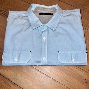 Calvin Klein Large,can make 3/4 length sleeves they button up!